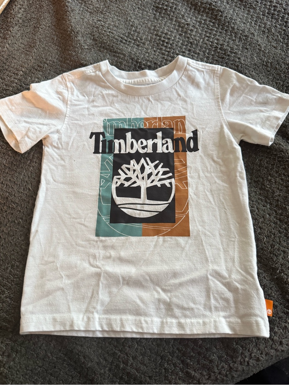 Kids Timberland White Graphic Tee
